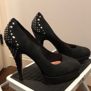 Vince Camuto Heels- Black Missie Studded Heel